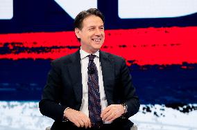 The President Of The 5 Star Movement Giuseppe Conte Guest On Tv Show In Onda La 7