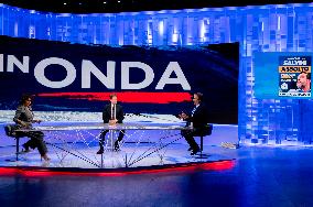 The President Of The 5 Star Movement Giuseppe Conte Guest On Tv Show In Onda La 7