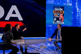 The President Of The 5 Star Movement Giuseppe Conte Guest On Tv Show In Onda La 7