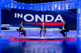 The President Of The 5 Star Movement Giuseppe Conte Guest On Tv Show In Onda La 7