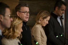 Finland's PM Petteri Orpo hosts meeting in Finnish Lapland