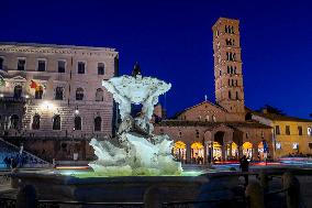 The Fountain Of The Tritons Restored - Rome