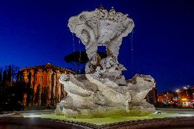 The Fountain Of The Tritons Restored - Rome