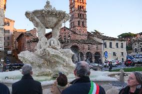 The Fountain Of The Tritons Restored - Rome