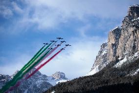 Frecce Tricolori Performs At AUDI FIS Ski World Cup - Italy