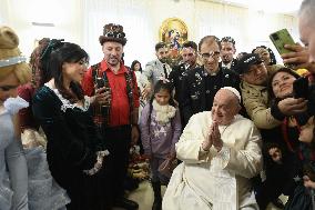 Pope Francis Visits Children Of Santa Marta Dispensary - Vatican