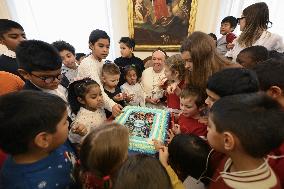 Pope Francis Visits Children Of Santa Marta Dispensary - Vatican