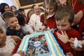 Pope Francis Visits Children Of Santa Marta Dispensary - Vatican