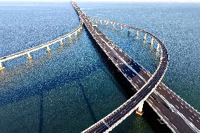 Jiaozhou Bay cross-sea Bridge in Qingdao