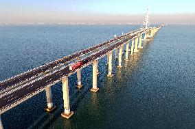 Jiaozhou Bay cross-sea Bridge in Qingdao