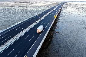 Jiaozhou Bay cross-sea Bridge in Qingdao