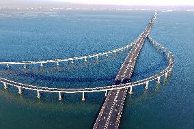 Jiaozhou Bay cross-sea Bridge in Qingdao