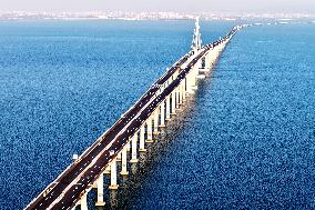 Jiaozhou Bay cross-sea Bridge in Qingdao