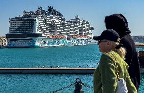 MSC Euribia And Norwegian Dawn Docked In Old Doha Port