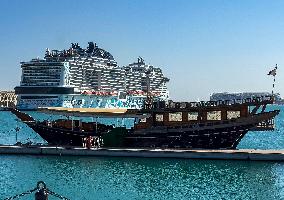 MSC Euribia And Norwegian Dawn Docked In Old Doha Port