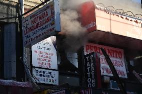 FDNY Responds To Building Fire On Roosevelt Avenue In Woodside Neighborhood Of Queens New York City