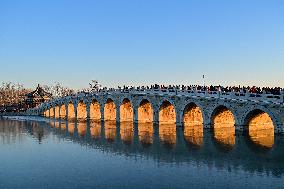 Winter Scenery Of Summer Palace In Beijing