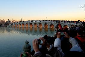 Winter Scenery Of Summer Palace In Beijing