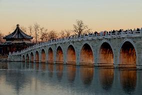 Winter Scenery Of Summer Palace In Beijing