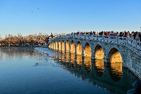 Winter Scenery Of Summer Palace In Beijing