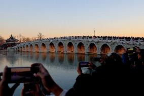 Winter Scenery Of Summer Palace In Beijing