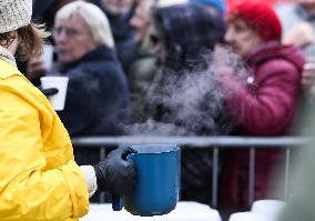 Annual Christmas Food Handout For People In Need In Krakow