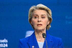 Joint Press Conference - Antonio Costa - Ursula Von Der Leyen - Victor Orban