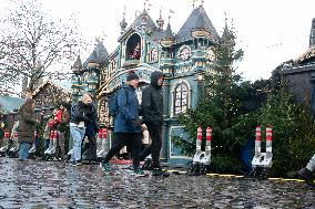 Anti Terrorism Security Barrier In Cologne Christmas Market