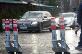 Anti Terrorism Security Barrier In Cologne Christmas Market