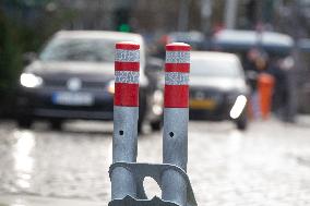 Anti Terrorism Security Barrier In Cologne Christmas Market