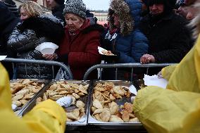 Christmas Eve For Homeless And People In In Need In Krakow