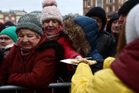 Christmas Eve For Homeless And People In In Need In Krakow