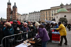 Christmas Eve For Homeless And People In In Need In Krakow