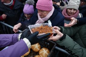 Christmas Eve For Homeless And People In In Need In Krakow