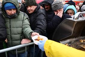 Christmas Eve For Homeless And People In In Need In Krakow