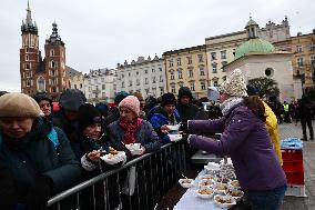 Christmas Eve For Homeless And People In In Need In Krakow