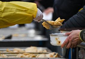 Annual Christmas Food Handout For People In Need In Krakow