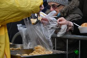 Annual Christmas Food Handout For People In Need In Krakow