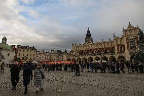 Annual Christmas Food Handout For People In Need In Krakow