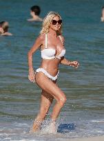 Victoria Silvstedt Enjoying The Sun In St Barths