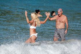 Victoria Silvstedt Enjoying The Sun In St Barths