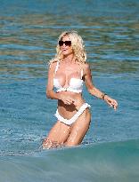 Victoria Silvstedt Enjoying The Sun In St Barths