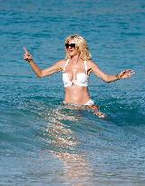 Victoria Silvstedt Enjoying The Sun In St Barths