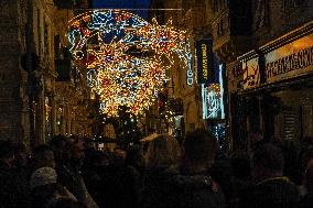 Christmas Decorations in Valletta, Malta