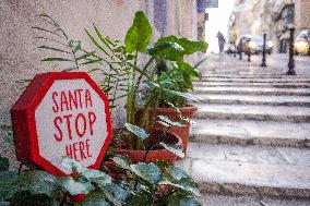 Christmas Decorations in Valletta, Malta