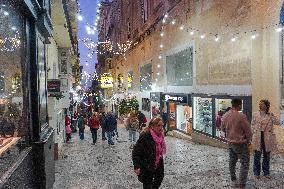 Christmas Decorations in Valletta, Malta