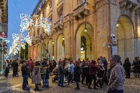 Christmas Decorations in Valletta, Malta