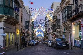 Christmas Atmosphere in Valletta, Malta