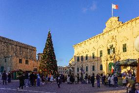 Christmas Atmosphere in Valletta, Malta