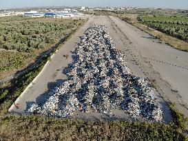 Aerial View Of Waste Piles At Cerignola Interport During The SIA Consortium Crisis, July 2018